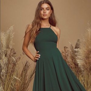 Lulus Dark Green Maxi Dress